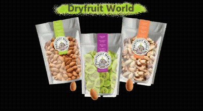 Three Bags Dried Fruits And Nuts Dry Fruit World GIF