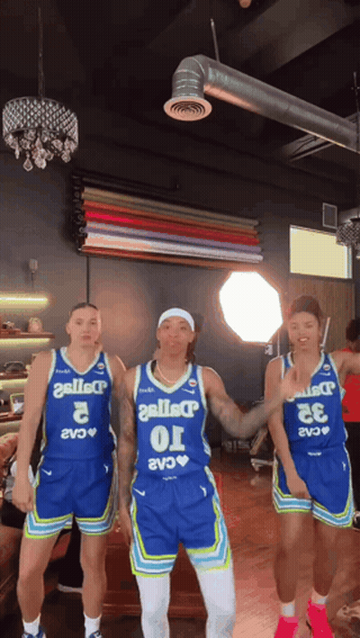 Three Basketball Players In Dallas Jerseys GIF