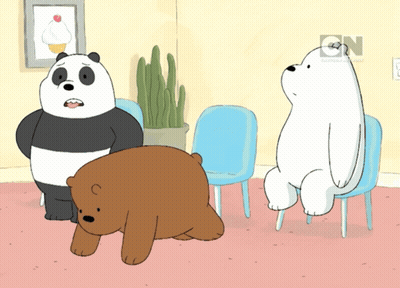 Three Bears Cartoon With CN GIF
