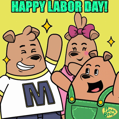 Three Bears Happy Labor Day GIF