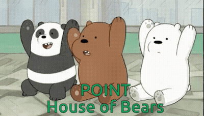 Three Bears Saying Point House Of Bears GIF