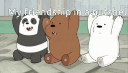 Three Best Friends Adorable Cartoon Bears GIF