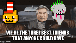 Three Best Friends Face Swap Pixel Art GIF