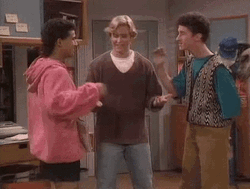Three Best Friends Secret Handshake Mario Lopez GIF