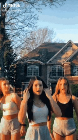 Three Best Friends TikTok Dancing GIF