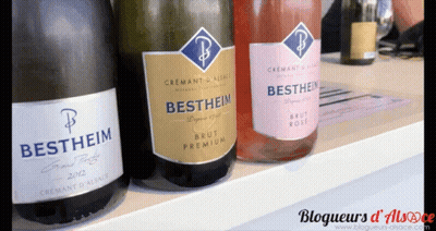 Three Bestheim Bottles Lined Up GIF