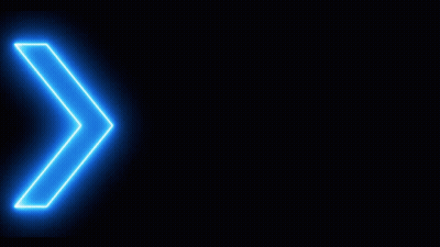Three Blue Neon Arrows Pointing In Opposite Directions GIF