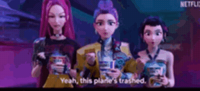 Three Cartoon Characters Drinking Through Straws GIF