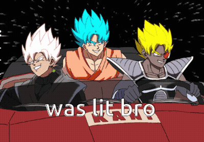 Three Cartoon Characters In Red Car Was Lit Bro GIF