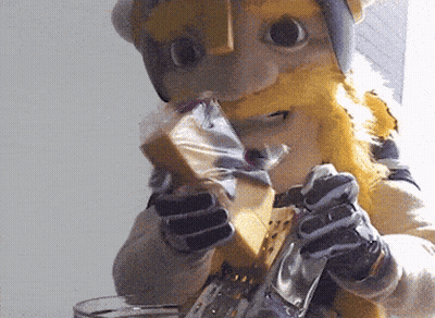 Three Cartoon Characters On Stage With Golden GIF