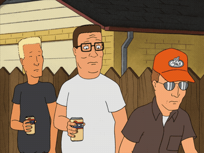 Three Cartoon Characters One Holding Amo Can GIF
