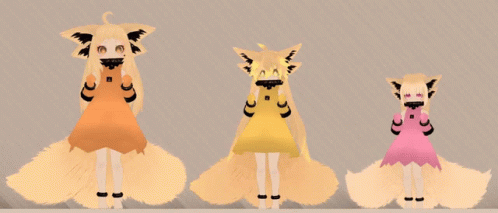 Three Cartoon Characters One In Pink Dress GIF