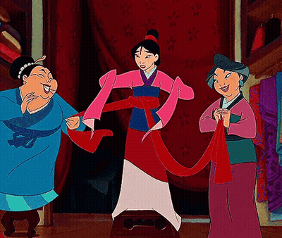 Three Cartoon Characters One In Pink Dress GIF