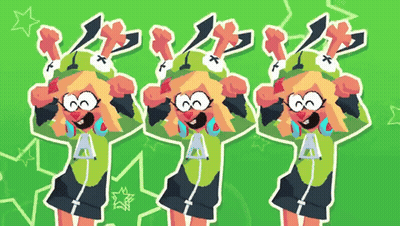 Three Cartoon Characters One With Letter A On Shirt GIF