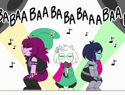 Three Cartoon Characters Singing Babaa Baa Baa GIF