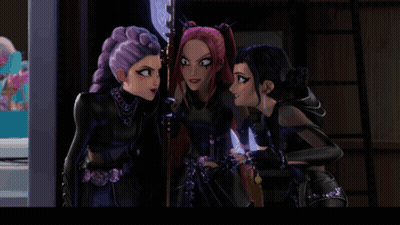 Three Cartoon Characters With Light Saber GIF
