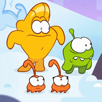Three Cartoon Characters With Star GIF