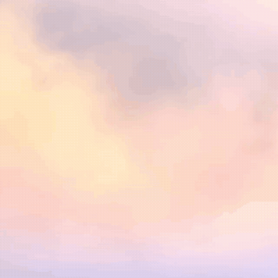 Three Cartoon Elephants Are Standing Next To Each Other In A Foggy Scene GIF