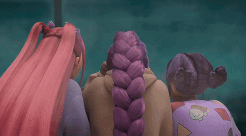Three Cartoon Girls Saying Hi Bobby GIF