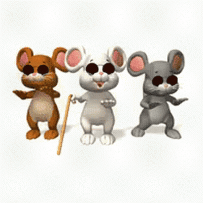 Three Cartoon Mice GIF
