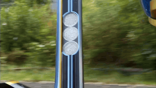 Three Coins On Pole Saying Coca Cola GIF