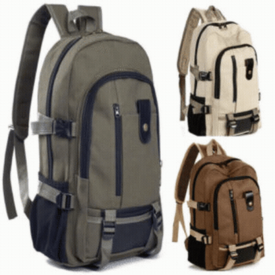 Three Colored Backpacks GIF