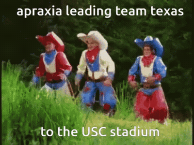 Three Cowboys Leading Team Texas To USC Stadium GIF