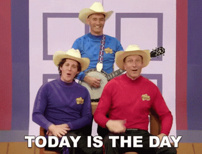 Three Cowboys With Sign Today Is The Day GIF