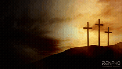 Three Crosses On Hill With Renpho GIF