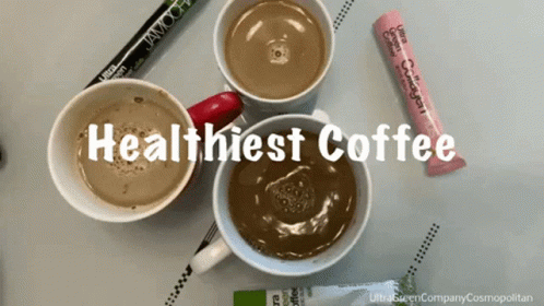 Three Cups Of Coffee Saying Healthiest Coffee GIF