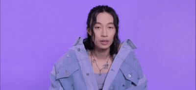 Three Different Colored Bearded Faces In A Row GIF