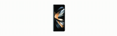 Three Different Colored Samsung Galaxy Fold Phones On A White Background GIF