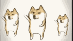 Three Doge Dog Dancing GIF