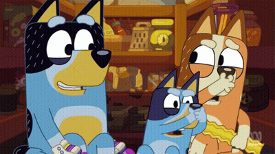 Three Dogs Cartoon With ABC GIF