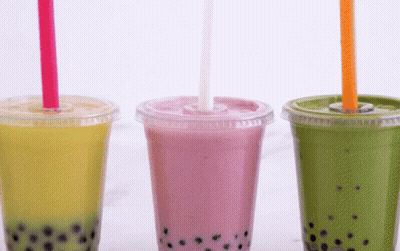 Three Drinks With Straws GIF