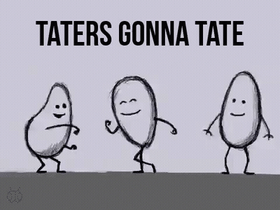 Three Eggs Dancing Taters Gonna Tate GIF