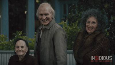 Three Elderly Posing For Insidious GIF