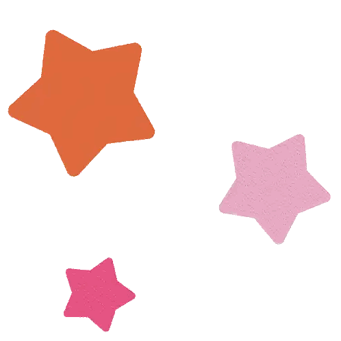 Three Floating Colored Stars Sticker