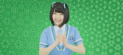 Three Girls In Blue Uniforms With Tokyo Badge GIF