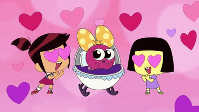 Three Girls With Heart Shaped Eyes GIF