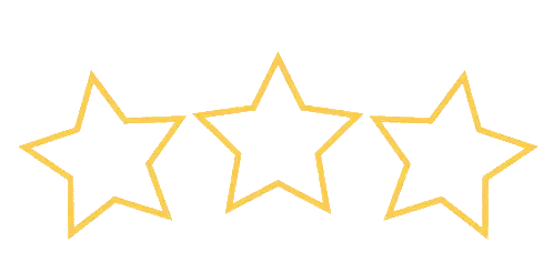 Three Gold Stars Sticker