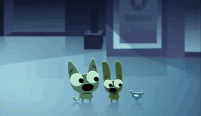 Three Green Cartoon Characters Are Standing In Front Of A Sign That Says No Smoking GIF