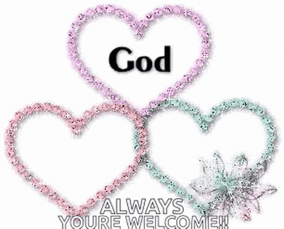 Three Hearts Saying Bless Always You're Welcome GIF