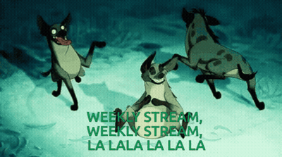 Three Hyenas Dancing In Water Weekly Stream La Lala La La La GIF