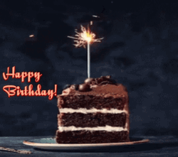 Three Layer Sliced Cake Happy Birthday GIF