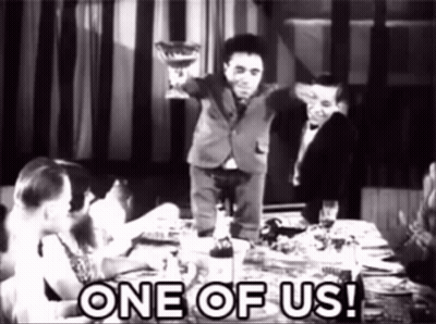 Three Lizards Saying One Of Us GIF