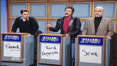 Three Men Are Playing A Game Of Jeopardy With French Turd And Sean GIF