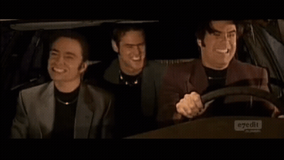 Three Men Are Sitting In A Car With E7edit Written On The Bottom Of The Screen GIF