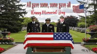 Three Men Around Coffin Memorial Day GIF