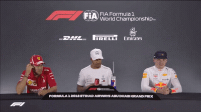 Three Men At FIA Formula 1 Table GIF